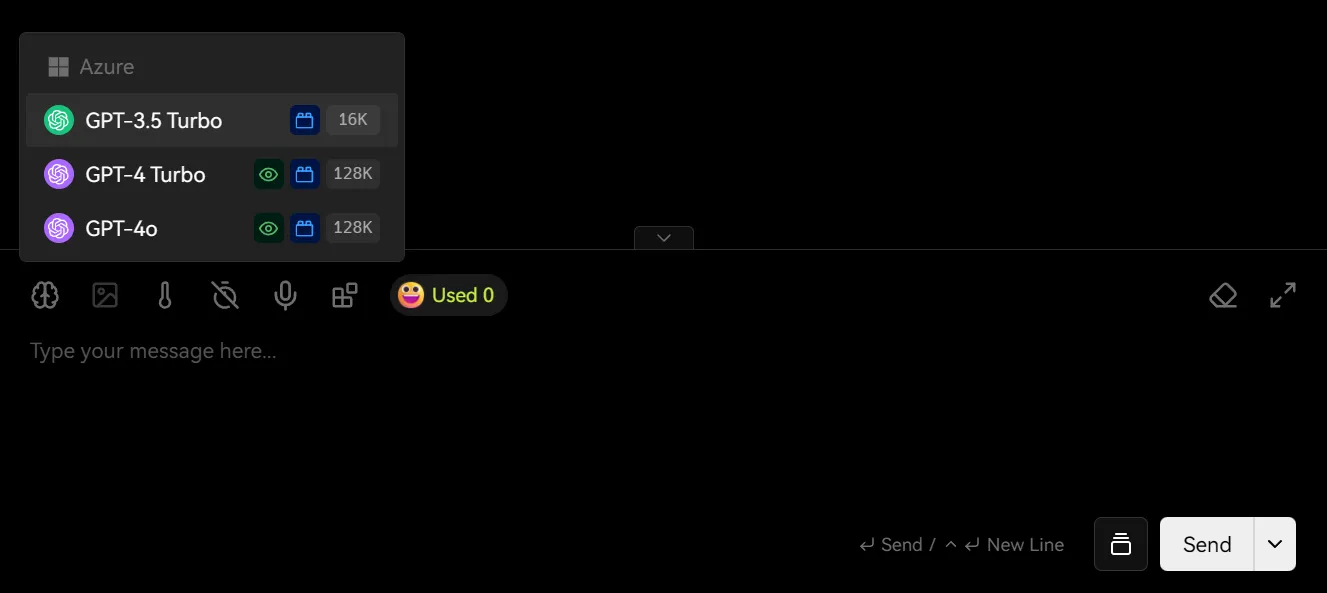 Choisir un modèle et commencer la conversation